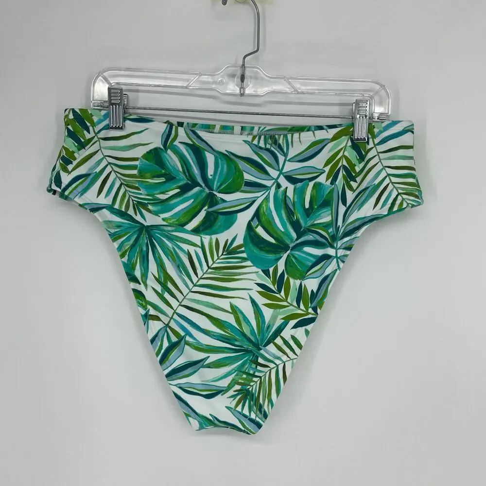 Shade & Shore Palm Leaf Bikini Bottom Size XL